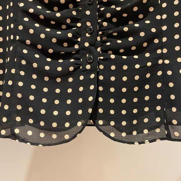 Jones New York polka dot Short sleeve blouse. Size 14 - Picture 5 of 8